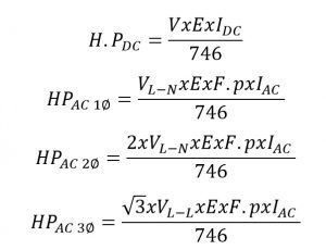 Amp A HP - Convertir, Conversión, Equivalencia, Tabla Y Formula