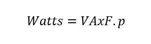 VA to watts - Conversion, equation, table, convert and calculator free.