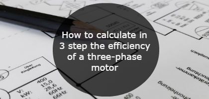 How to calculate the efficiency of a three-phase motor