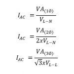 Volt Amp. (VA) to Amp. (Amperes) - Convert, conversion, table and formula