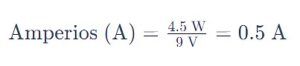 Watts A Amperios Convertir Online Con Formula Y Ejemplos⚡